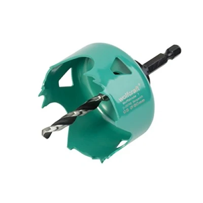 Image of wolfcraft Carbon Steel Hole Saw, Ø 60 mm I 5966000 for Electrical and Plumbing installations in Wood Drywall Materials
