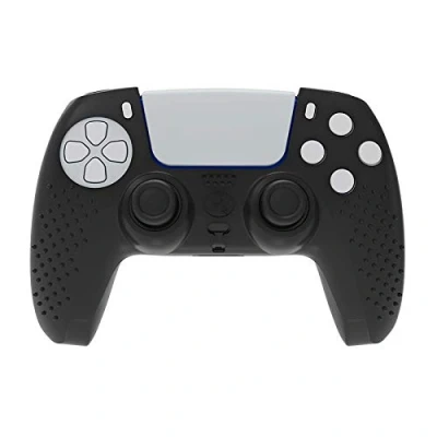 Image of OSTENT Spot Pattern Soft Silicone Skin Case Cover for Sony PS5 DualSense Wireless Controller Color Black