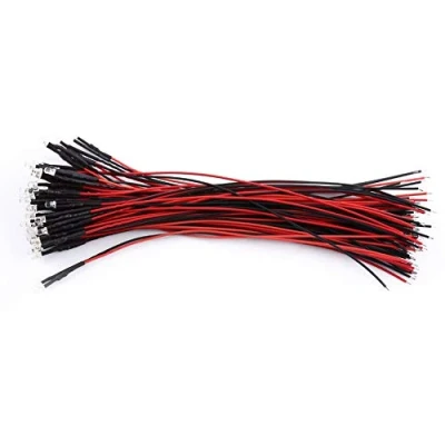 Image of 50Pcs Pre Wired LED Diodes Light Ultra Bright DC Emitting Diode Lamp Bulb 9 12V for Car Boat DIY Toys Manual Model Parties