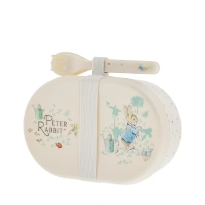 Image of Beatrix Potter Peter Rabbit Snack Box with Cutlery Set