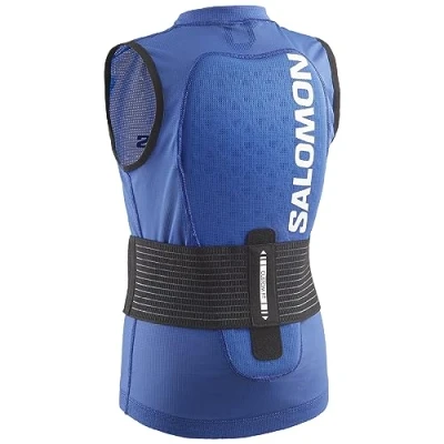 Image of Salomon Flexcell Pro Vest Junior Back protection Ski Snowboarding MTN, Adaptable protection, Breathability, and Easy to adjust, Blue, JS