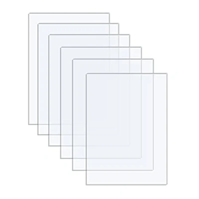 Image of Langaelex 6 Pieces 178 x 127 1 mm Acrylic Sheets Clear Extruded Plexiglass for Picture Frame Glass Replacement, Projects Display, Painting (7x5 Inch)