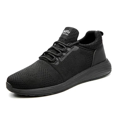 Image of Lightweight Safety Shoes Men Women Work Trainers Steel Toe Caps Breathable Industrial Sneakers Black