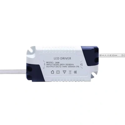 Image of DCVOLTAGE 25 36W Constant Current LED Driver, 300mA IP20 Rated Driver Transformer, Converts AC85 265V into DC72 144V, AC to DC Transformers.