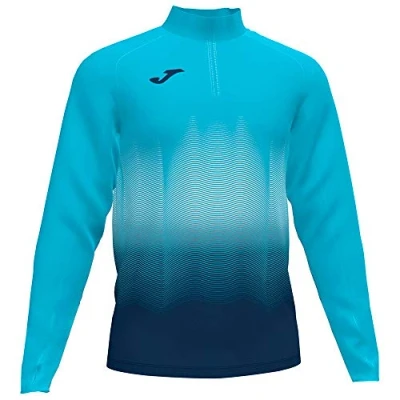 Image of Joma Elite VII Men&#039;s Running Sweatshirt, mens, 101541.013, Turquoise Navy, XXL