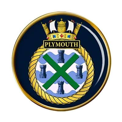 Image of HMS Plymouth, Royal Navy Pin Badge