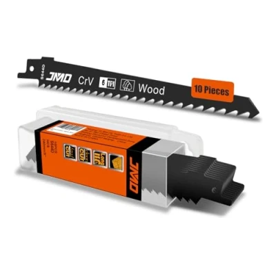 Image of JMD 10 Piece S644D Reciprocating Saw Blades Wood 6TPI Blade Set for 152mm Sabre Compatible with Bosch Dewalt Makita etc