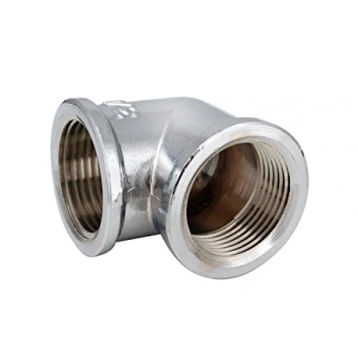 Image of Chrome Female Elbow 1/2&quot; BSP Water Pipe Thread Bend Connector Adaptor Coupler