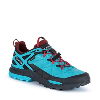 Image of AKU Men&#039;s Rocket Dfs Gtx Oxford Boot, Turquoise Black, 9.5 UK