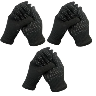 Image of OnlyBee 3 Pairs of Adults Full Finger Gripper Gloves