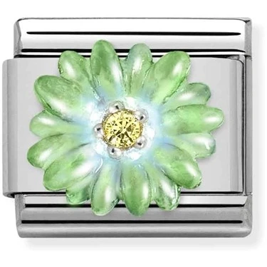 Image of Nomination Green Flower Charm