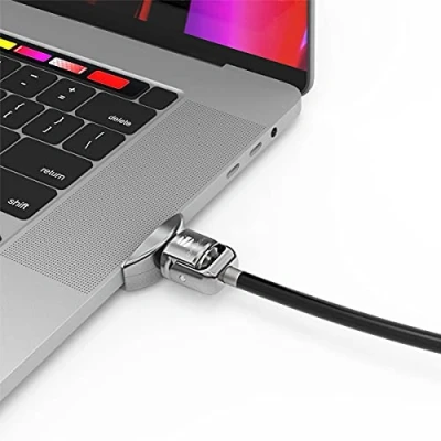 Image of Compulocks compatible with MacBook Pro 16 inch lock adapter keyed cable Security slot silver
