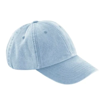 Image of Beechfield B655 Low Profile Vintage Cap Light Blue