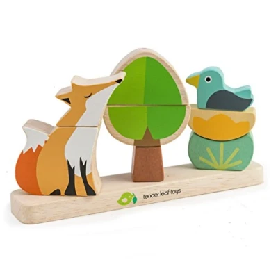 Image of Tender Leaf Toys Foxy Magnetic Stacker Wooden Stacking Block Set