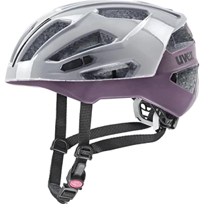 Image of uvex Gravel x Secure Performance Bike Helmet for Men &amp; Women Individual Fit Optimized Ventilation Rhino Plum 52 57 cm