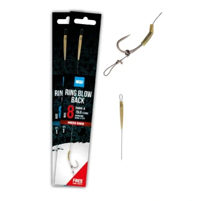 Image of Nash Ring Blow Back rig Barbless Hook size 6 Carp
