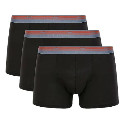 Image of DIM Men&#039;s Classic Colours Cotton Stretch Comfort &amp; Support x3 Boxer, Black, XL