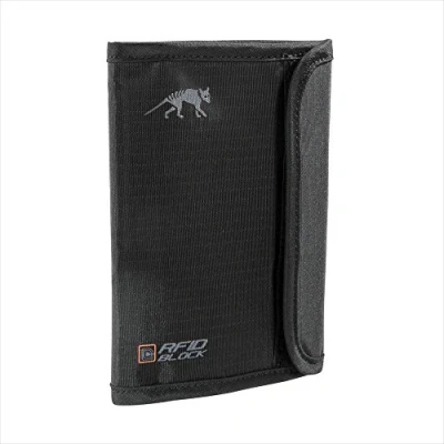 Image of Tasmanian Tiger TT Passport Safe RFID B Document Wallet, Black, 15 x 11 1 cm