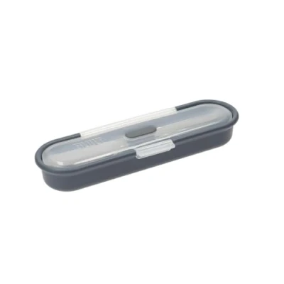 Image of Built Travel Cutlery Set in Case, 18/8 Stainless Steel Spoon, Knife and Fork, 20 x 6 3cm, Silver