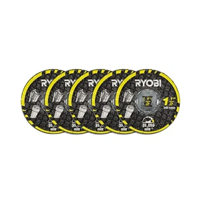 Image of Ryobi RAR302 5 38mm TL Cut Off disc 5pk (5 Piece) Black