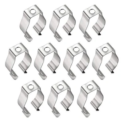 Image of 10pcs T8 Fluorescent Tube Lamp Holder Hanging Clips 34x20x9.5mm