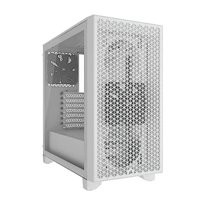 Image of CORSAIR 3000D Airflow Mid Tower PC Case 3 Pin Fans Four Slot GPU Support Fits up to 8x 120mm High Design White