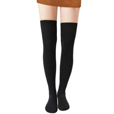 Image of DRESHOW Women Thigh High Socks Long Boot Stockings Over Knee for Cotton Leg Warmers
