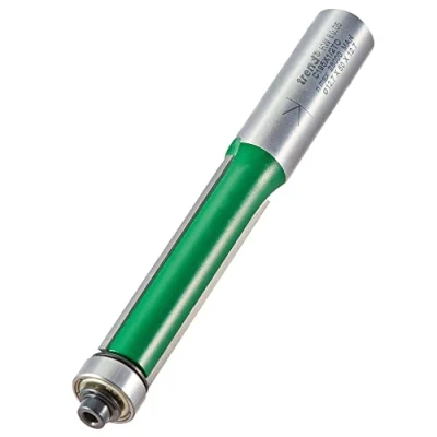 Image of Trend CraftPro Self Guided Trimmer Router Cutter Bit, 1/2 Inch Shank, 12.7mm Cut Diameter &amp; 50mm Length, Tungsten Carbide Tipped, C195X1/2TC, Silver