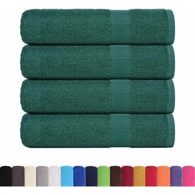 Image of vidaXL Bath Towels 4 pcs Green 100x150 cm 360 gsm 100% Cotton