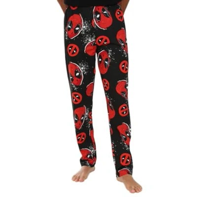 Image of Marvel Mens Deadpool Lounge Pants Cotton Pyjama Bottoms (XX Large)