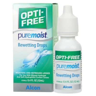 Image of Opti Free Puremoist Rewetting Drops, 0. 4 oz (Pack of 3)