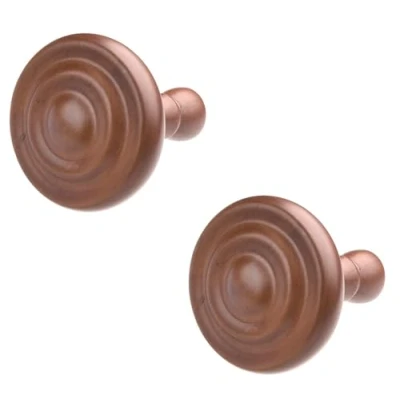 Image of ABC Decor Naturals Wooden Curtain Holdbacks, Pack of 2 Hold Backs, Chestnut