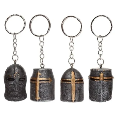 Image of Puckator Porte Clés Casque de Chevalier Mediéval Keyring, Adult Unisex, Multi Coloured (Multicoloured), One Size