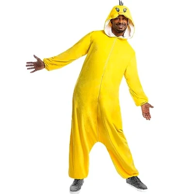 Image of Funidelia Tweety Costume Looney Tunes for men and women adults accessory fancy dress &amp; props Halloween, carnival parties Size L XL Yellow