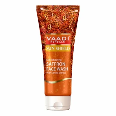 Image of Vaadi Herbals Skin Whitening Saffron Face Wash with Sandal Extract, 60 ml