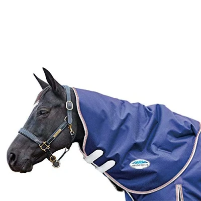 Image of WeatherBeeta ComFiTec Essential Neck Rug Medium Horse Rug, Navy/Silver/Red, M