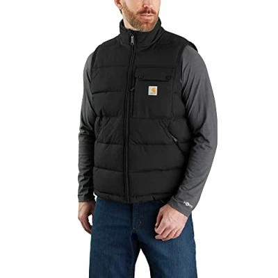 Image of Carhartt Men&#039;s Montana Loose Fit Insulated Vest, Black, S
