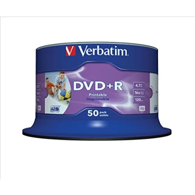 Image of Verbatim DVD+R 16X Non Printable Spindle Pack of 50 43651