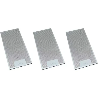 Image of Ufixt 3 x Cooker Hood Metal Mesh Grease Filter for Kitchen Extractor Fan Vent 165mm 350mm