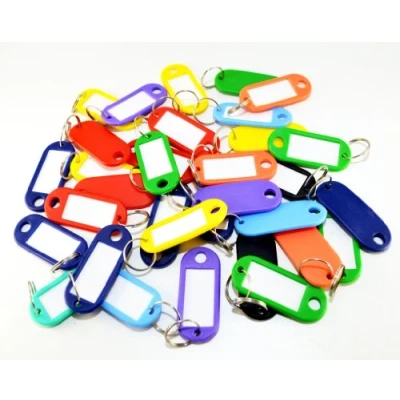 Image of Multi Coloured Plastic Key Tag Assortment (50 Pieces)
