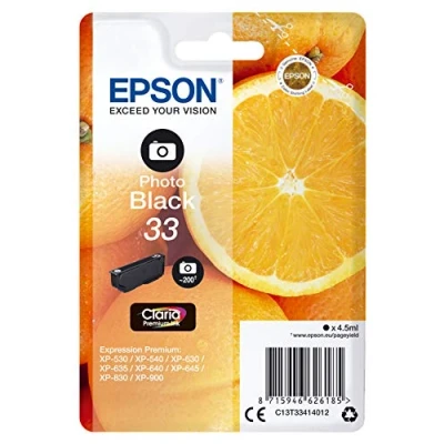 Image of Epson C13T33414022 Standard Original Inkjet Cartridges Black