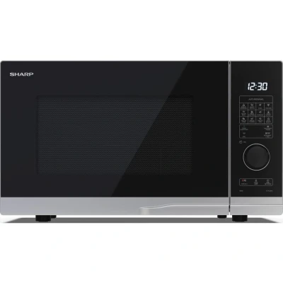 Image of SHARP YC PG284AU S 28 Litre 900W Digital Microwave with 1000W Grill, 10 power levels, ECO Mode, defrost function, LED cavity light Silver
