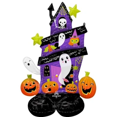 Image of Amscan Anagram 4484011 Halloween Haunted House AirLoonz Air filled Foil Balloon 50&quot;