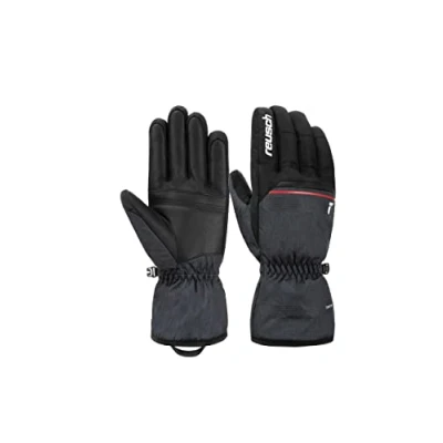 Image of Reusch Men&#039;s Snow King Guaranteed Windproof and Extra Breathable Ski Gloves, Softshell Winter Gloves