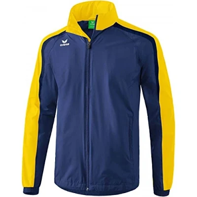 Image of Erima Kid&#039;s Liga Line 2.0 All Weather Jacket, New Yellow/Dark Navy, Size 128