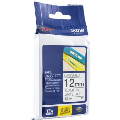 Image of Brother Marker Tape White Black 8M 12Mm Lam