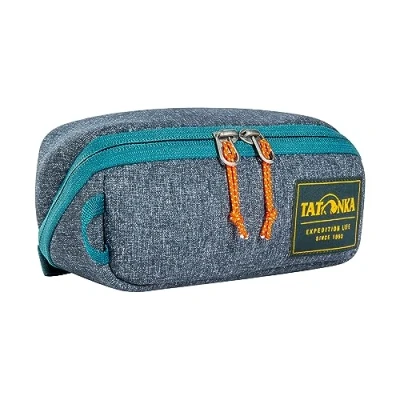 Image of Tatonka Toiletry Bag Square Zip Pouch S (1L) Hinged Wash with 2 Mesh Pockets PFC/PFAS Free 8 x 19 7 cm (Navy)