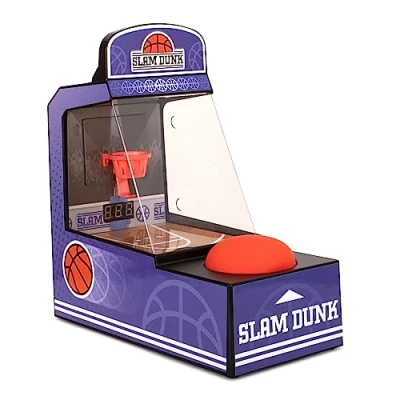 Image of Retro Mini Arcade Basketball Game, Desktop Machine, Portable Tabletop Game with Score Counter, Hoop, Great Gifts for Men, Birthday Presents Him ThumbsUp!