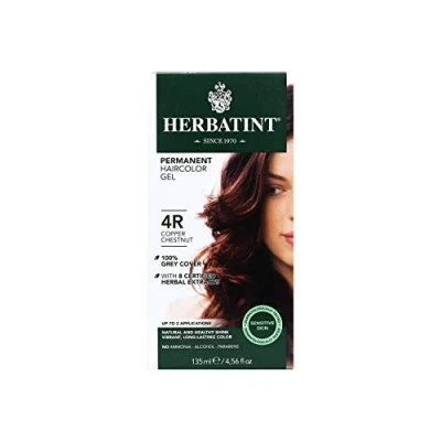 Image of Herbatint Permanent Herbal Hair Color Gel, 4R Copper Chestnut, 4.56 Ounce