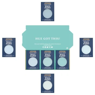 Image of Rust Oleum Wall Paint in Chalky Finish Soft Blues Tester Box